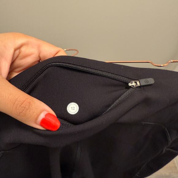 Lululemon Womens Speed Up Tight 28" Size 12 Black Pockets Run Gym Training - Picture 7 of 9